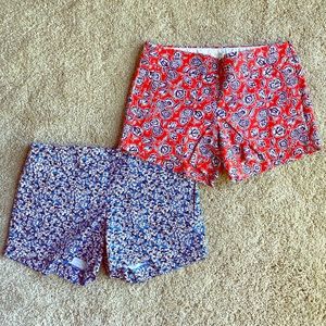 J CREW Set of 2 Printed Shorts Size 2